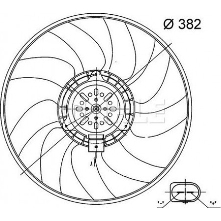 Ventola, radiatore AUDI A6/S6 IV (4G2, 4GC, C7), Berlina, 11.2010 - 09.2018 MAHLE CFF 32 000S
