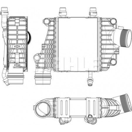 Ladeluftkühler. Ladeluftkühlerkompressor JAGUAR F-PACE XE XF II XF SPORTBRAKE 2.0D 03.15- JAGUAR