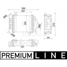 Intercooler. compressor Intercooler MERCEDES C A205 C C205 C T-MODEL S205 C W205 CLS C218 CLS SHOOTING BRAKE X218 E A207 E MERCEDES-BENZ GLC (X253), Crossover, 06.2015 - MAHLE CI 547 000P