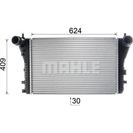 Intercooler. compresor Supply air cooler fits. VW GOLF VI SCIROCCO III 2.0 11.13-11.17 VW SCIROCCO III (137, 138), Compartiment, 05.2008 - 11.2017 MAHLE CI 555 000P