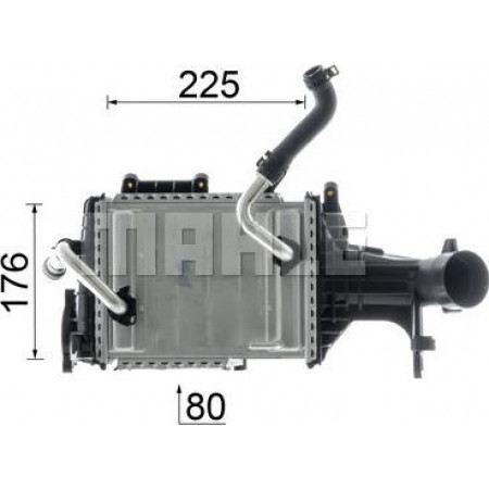 Intercooler. compresor Supply air cooler fits. MERCEDES CLS C257 E A238 E ALL-TERRAIN S213 E C238 E T-MODEL S213 E W213 GLC C253 MAHLE CI 665 000P