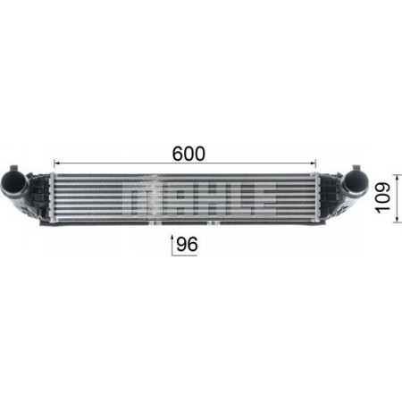 Interkoeler. Interkoelercompressor OPEL ASTRA K 1.6D 11.15- OPEL ASTRA K (B16), Hatchback, 06.2015 - MAHLE CI 615 000P