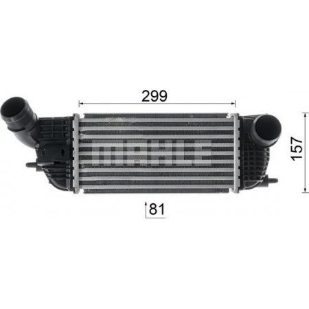 Intercooler. compresor Intercooler PEUGEOT 508 I 2.0DH 11.10-12.18 PEUGEOT 508 SW I (8E_), Turism, 11.2010 - 12.2018 MAHLE CI 613 000P