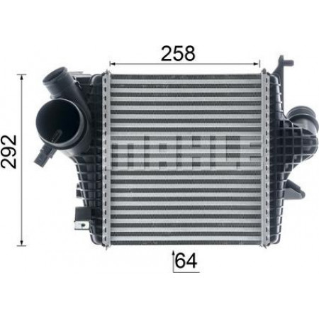 Interkoeler. Intercoolercompressor AUDI Q7 3.0D-3.0DH 06.15-12.19 AUDI Q7 II (4MB, 4MG), Crossover, 01.2015 - MAHLE CI 637 000P