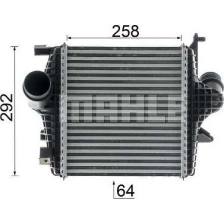 Intercooler. Intercooler compressor AUDI Q7 2.0 08.15- MAHLE CI 672 000P