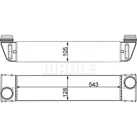 Intercooler, compresor BMW 5 Touring V (E61), Touring, 03.2004 - 12.2010 MAHLE CI 193 000S
