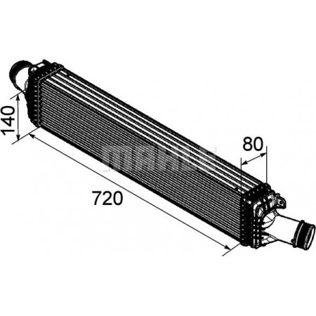 Intercooler. Compressor intercooler AUDI A4 ALLROAD B8 A4 B8 A5 A6 ALLROAD C7 A6 C7 A7 A8 D4 Q5 PORSCHE MACAN 2.0-2.7D-3.0D AUDI A4 Avant IV (8K5, B8), Turismo, 11.2007 - 12.2015 MAHLE CI 169 000P
