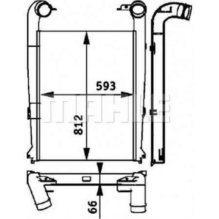 Interkoeler. intercoolercompressor past. RVI PREMIUM dCi11B-43-DCI6-A 08.00- RENAULT TRUCKS PREMIUM, 04.1996 - MAHLE CI 112 000P