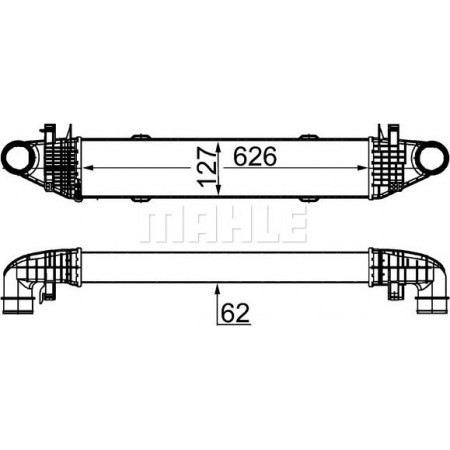 Intercooler, compressor MERCEDES-BENZ C-KLASSE T-Model (S204), Touring, 08.2007 - 08.2014 MAHLE CI 359 000S