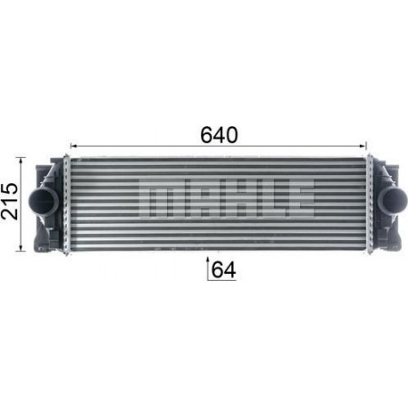 Refroidisseur intermédiaire. compresseur Intercooler MERCEDES SPRINTER 35-T B906 SPRINTER 35-T B907 SPRINTER 35-T B907 B910 SPRINTER 3-T B90 MERCEDES-BENZ SPRINTER 3,5-t Tourer (907), Autobus, 02.2018 - MAHLE CI 368 000P