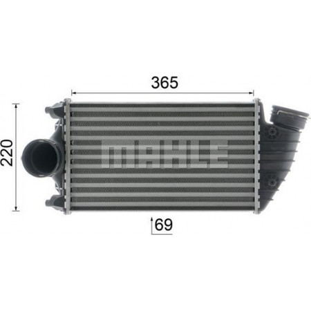 Intercooler. Intercooler compressor PORSCHE 911 3.6 03.06-12.12 PORSCHE 911 (997), Compartment, 07.2004 - 12.2013 MAHLE CI 379 000P
