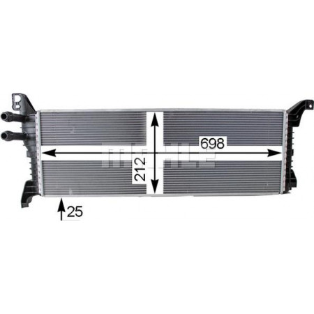 Ladeluftkühler. Kompressor Ladeluftkühler VW MULTIVAN VI TRANSPORTER VI TRANSPORTER VI - CARAVELLE VI 2.0D 04.15-12.19 VW TRANSPORTER VI (SFD, SFE, SFL, SFZ), Tragrahmen, 04.2015 - MAHLE CIR 9 000P
