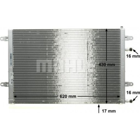Intercooler. Compressore intercooler AUDI A6 ALLROAD C6 A6 C6 3.0 10.08-08.11 AUDI A6/S6 III (4F2, C6), Berlina, 04.2004 - 08.2011 MAHLE CIR 10 000P
