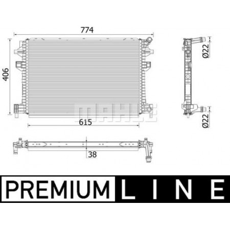 Refroidisseur intermédiaire. compresseur Radiateur moteur AUDI Q2 Q3 SEAT ATECA TARRACO SKODA KODIAQ VW ARTEON TIGUAN TOURAN 1.5-2.0D AUDI Q2 (GAB, GAG), Crossover, 06.2016 - MAHLE CIR 30 000P