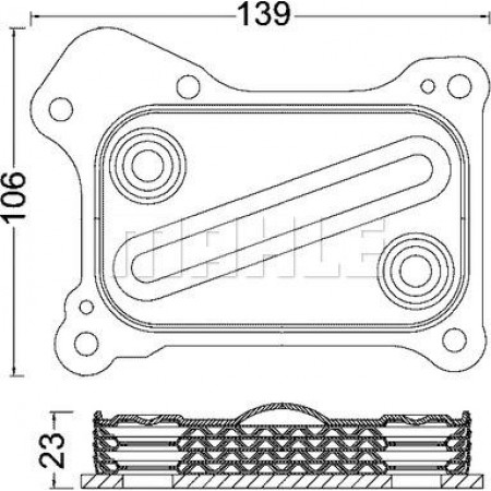 Oil cooler, engine oil FIAT SIENA (178_, 172_), Sedan, 04.1996 - 12.2016 MAHLE CLC 190 000S
