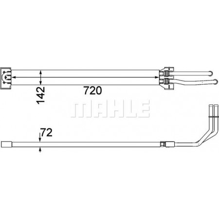 Radiador de refrigeração a óleo. sistema de direção Radiador de óleo PORSCHE CAYENNE VW TOUAREG 3.0D-4.8 02.07- PORSCHE CAYENNE (92A), Crossover, 06.2010 - MAHLE CLC 109 000P