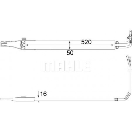 Radiador de refrigeração a óleo. sistema de direção Radiador de óleo MERCEDES VIANO W639 VITO - MIXTO W639 VITO W639 2.2D-3.7 09.03- MERCEDES-BENZ VIANO (W639), Dubita, 09.2003 - MAHLE CLC 10 000P