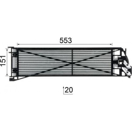 Radiateur de refroidissement d'huile. boîte de vitesses automatique Le radiateur d'huile s'adapte. BMW X5 G05 X5 G05 F95 X6 G06 F96 X7 G07 3.0-3.0H 08.18- MAHLE CLC 306 000P