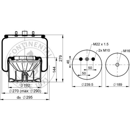 CONTINENTAL 6431 N P11 - Bellow, air suspension