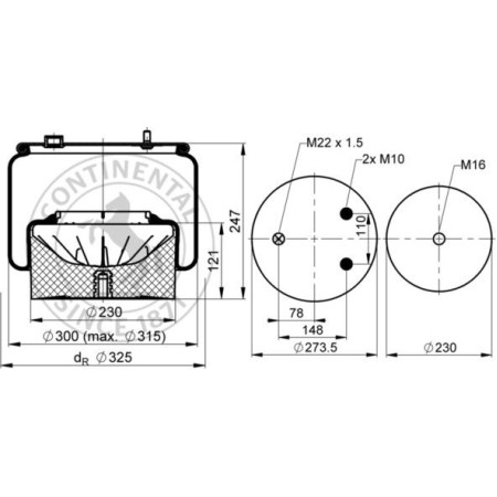 CONTINENTAL 6754 N P03 - Bellow, air suspension