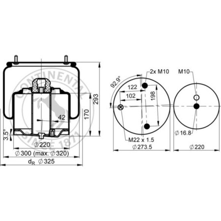 CONTINENTAL 6751 N P02L - Bellow, air suspension