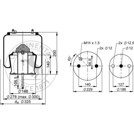CONTINENTAL 6710 N P01 - Bellow, air suspension
