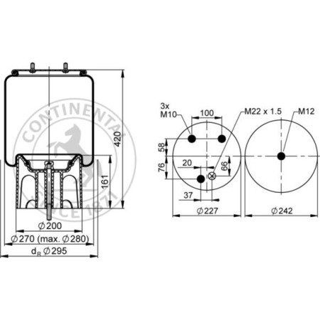 CONTINENTAL 792 N P05 - Bellow, air suspension