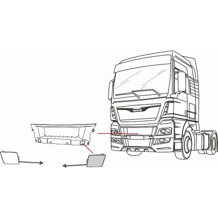 Covind TX2/ 89 - Cover, bumper