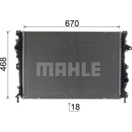 Termosifone. raffreddamento del motore Si adatta al radiatore motore automatico. LAND ROVER DISCOVERY SPORT DISCOVERY V RANGE ROVER EVOQUE 2.0-2.0D- LAND ROVER DISCOVERY SPORT (L550), Crossover, 09.2014 - MAHLE CR 954 000P