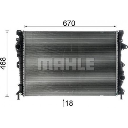Radiator. engine cooling Engine radiator Manual fits. LAND ROVER DISCOVERY SPORT DISCOVERY V RANGE ROVER EVOQUE 2.0D LAND ROVER RANGE ROVER EVOQUE (L538), Convertible, 11.2015 - MAHLE CR 953 000P