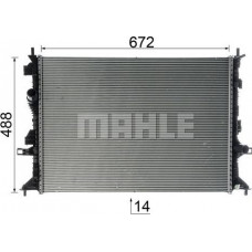 Radiator. engine cooling Engine radiator Manual fits. FORD FOCUS IV 1.0-1.0H-1.5D FORD FOCUS IV (HN), Liftback, 01.2018 - MAHLE CR 952 000P