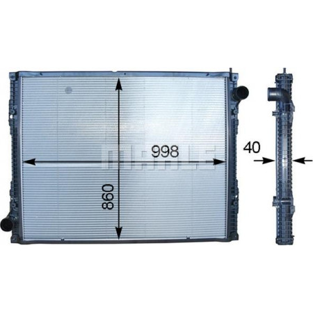Radiator. engine cooling Engine radiator with frame fits. SCANIA PGRT DC11.08-DT16.08 03.04- SCANIA P,G,R,T - series (N320), 01.2003 - MAHLE CR 916 000P