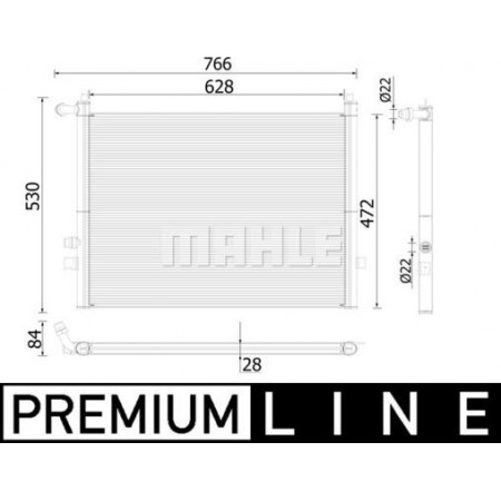 Radiator. engine cooling Engine radiator fits. BMW 5 G30 F90 5 G31 7 G11 G12 8 G14 F91 3.0D-4.4-6.6 BMW 8 (G14, F91), Convertible, 11.2018 - MAHLE CR 936 000P
