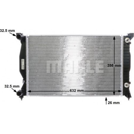Kühler, Motorkühlung AUDI A6 II (4B2, C5), Limousine, 01.1997 - 08.2005 MAHLE CR 484 000S