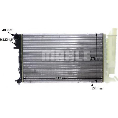 Termosifone. raffreddamento del motore Il radiatore del motore si adatta. CITROEN BERLINGO-MINIVAN XSARA ZX PEUGEOT 206 306 307 PARTNER PARTNER-MINIV PEUGEOT 306 Station Wagon (7E, N3, N5), Touring, 06.1994 - 12.2002 MAHLE CR 481 000S