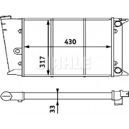 Radiador. Refrigeración del motor Se adapta al radiador del motor Automático-Manual. VW GOLF I JETTA I SCIROCCO 1.5 VW JETTA I (16), Sedán, 08.1978 - 12.1987 MAHLE CR 420 000P