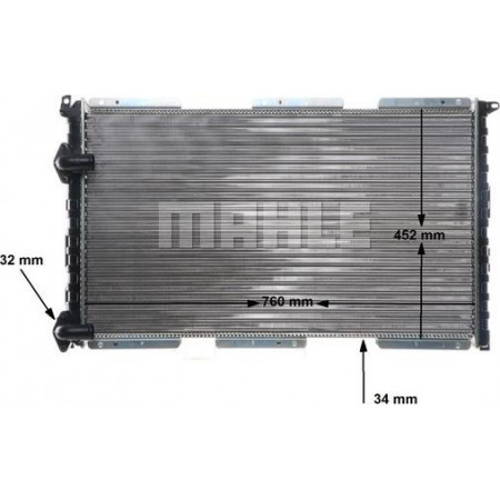 Radiador. resfriamento do motor Radiador do motor Ajustes manuais. OPEL MOVANO A RENAULT MASTER II 1.9D-2.5D-2.8D OPEL MOVANO (X70), Ônibus, 07.1998 - MAHLE CR 526 000S