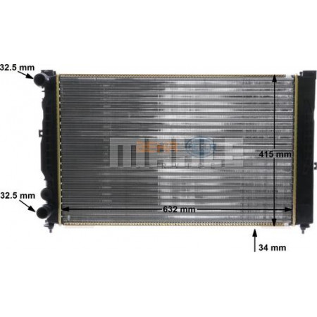 Radiator, engine cooling VW PASSAT (3B3), Sedan, 10.2000 - 12.2005 MAHLE CR 647 000S