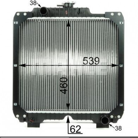 Termosifone. raffreddamento motore Radiatore motore con telaio adatto. CASE IH JX NEW HOLLAND TD 8035.25-NEF4F4GE0454A 01.02-MAHLE CR 1936 000P