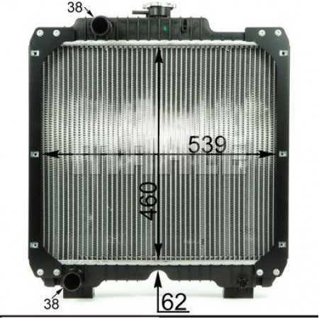 Termosifone. raffreddamento motore Radiatore motore con telaio adatto. NEW HOLLAND TD TL NEF4F4GE0454A NEW HOLLAND TL-A, Trattore, 01.2004 - MAHLE CR 1926 000P