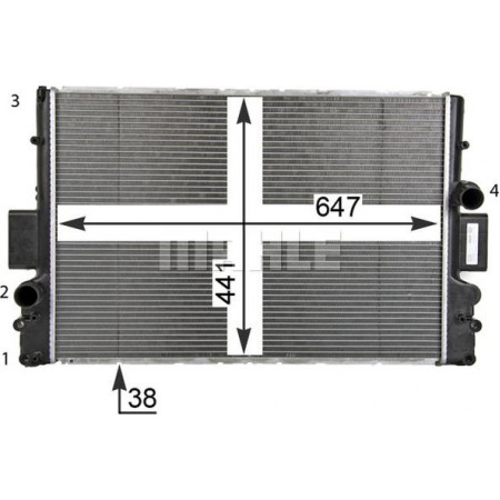 Kühler, Motorkühlung IVECO DAILY IV (C50), Van, 05.2006 - 03.2012 MAHLE CR 1551 000P