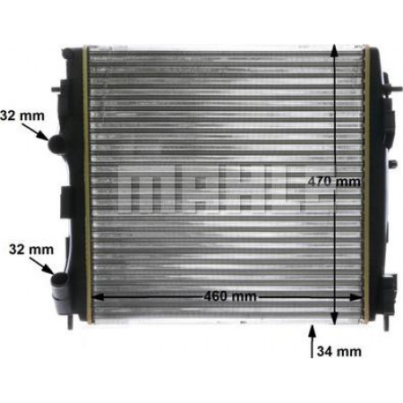Radiator, engine cooling RENAULT KANGOO Express (FC0/1_), 08.1997 - MAHLE CR 1506 000S