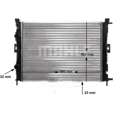 Radiator, engine cooling RENAULT SCENIC II (JM0/1_), Van, 06.2003 - 07.2010 MAHLE CR 1690 000S
