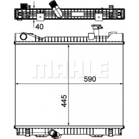 Radiateur. refroidissement du moteur Le radiateur du moteur s'adapte. RVI MAXITY NISSAN CABSTAR NT400 CABSTAR DXi25-YD25K3LD-5MI 09.06- NISSAN NT400 CABSTAR (F24M), Cadre de support, 08.2009 - MAHLE CR 1045 000P