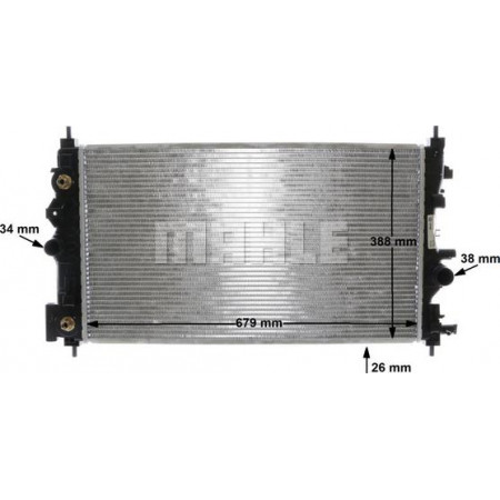 Radiateur, refroidissement du moteur OPEL ASTRA J GTC (B-K), Berline, 10.2011 - MAHLE CR 1011 000S