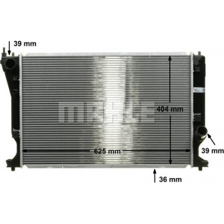Radiator, engine cooling TOYOTA AVENSIS III (_T27_), Touring, 02.2009 - 10.2018 MAHLE CR 1080 000S