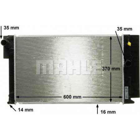 Radiator, engine cooling TOYOTA VERSO (_R2_), Van, 04.2009 - 08.2018 MAHLE CR 1078 000S