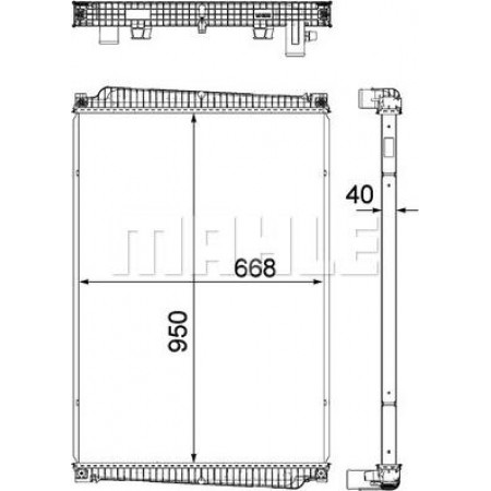 Radiator. engine cooling Engine radiator without frame fits. MAN TGL I TGM I D0836LFL40-D0836LFLAP 04.05-03.22 MAN TGL (N14 / TG-L), 01.2004 - MAHLE CR 1149 000P