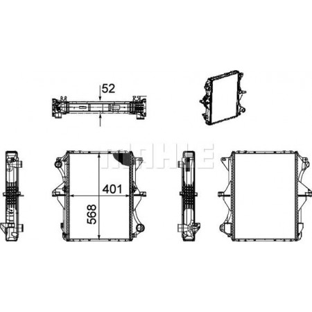 Termosifone. raffreddamento del motore Il radiatore del motore senza telaio è adatto. NISSAN ATLEON BD-30Ti 09.00- NISSAN ATLEON (TK0), 09.2000 - MAHLE CR 1169 000P
