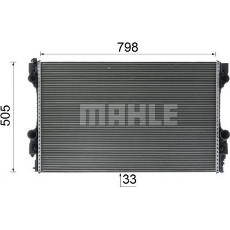 Radiator. motorkoeling Motorradiator past. PORSCHE PANAMERA 3.0-4.8 PORSCHE PANAMERA (970), Hatchback, 03.2009 - 12.2017 MAHLE CR 1163 000P